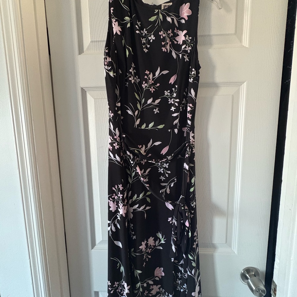Floral Black and Pink Women's Dress